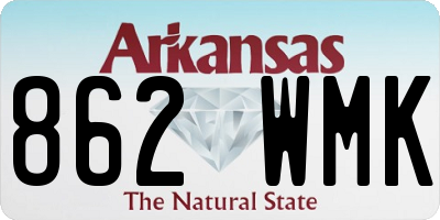 AR license plate 862WMK
