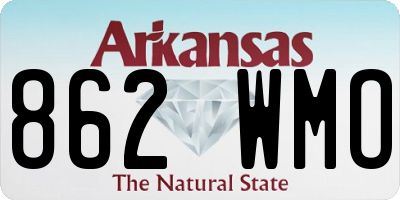 AR license plate 862WMO