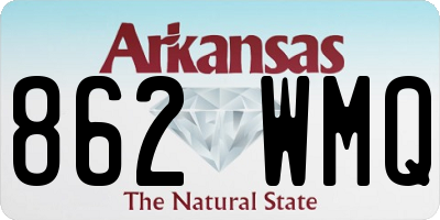 AR license plate 862WMQ