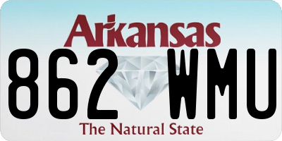 AR license plate 862WMU