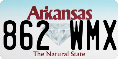 AR license plate 862WMX