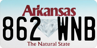 AR license plate 862WNB