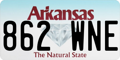 AR license plate 862WNE