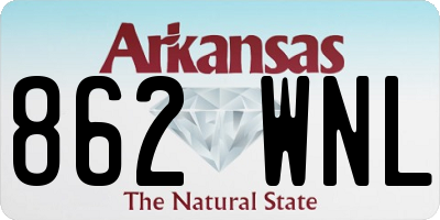 AR license plate 862WNL