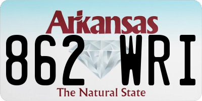 AR license plate 862WRI