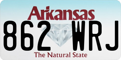 AR license plate 862WRJ