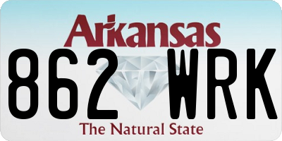 AR license plate 862WRK