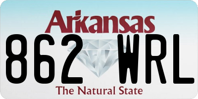 AR license plate 862WRL