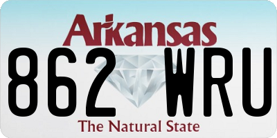AR license plate 862WRU