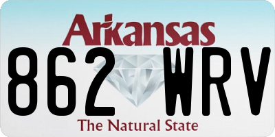 AR license plate 862WRV