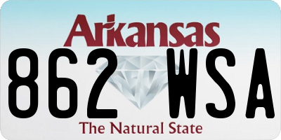 AR license plate 862WSA