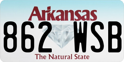 AR license plate 862WSB