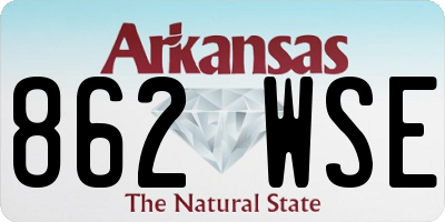 AR license plate 862WSE