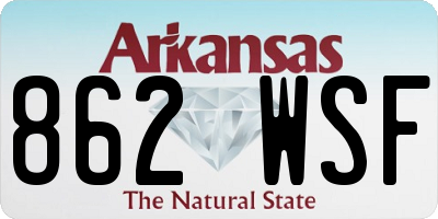 AR license plate 862WSF