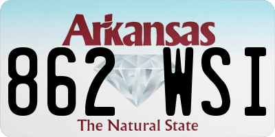 AR license plate 862WSI