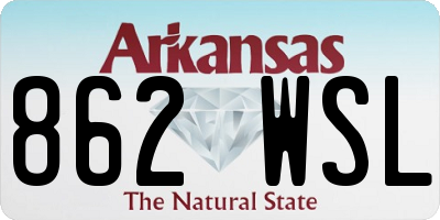 AR license plate 862WSL