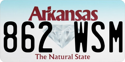 AR license plate 862WSM