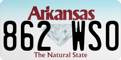 AR license plate 862WSO