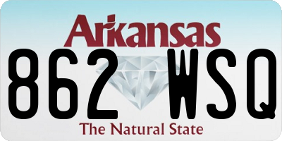 AR license plate 862WSQ
