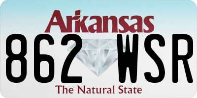 AR license plate 862WSR