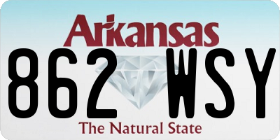 AR license plate 862WSY