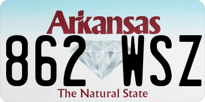 AR license plate 862WSZ
