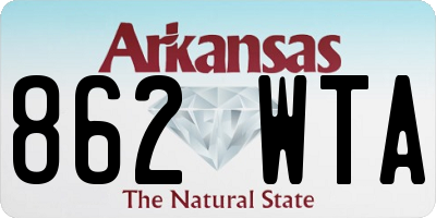 AR license plate 862WTA
