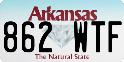 AR license plate 862WTF