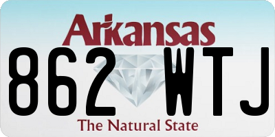 AR license plate 862WTJ
