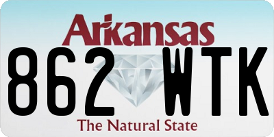 AR license plate 862WTK