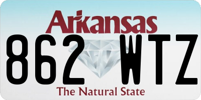 AR license plate 862WTZ