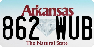 AR license plate 862WUB