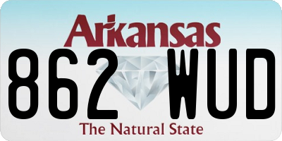 AR license plate 862WUD