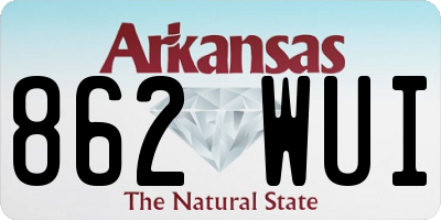 AR license plate 862WUI