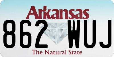 AR license plate 862WUJ