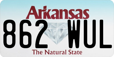 AR license plate 862WUL