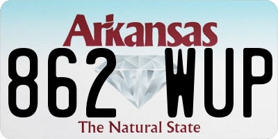 AR license plate 862WUP