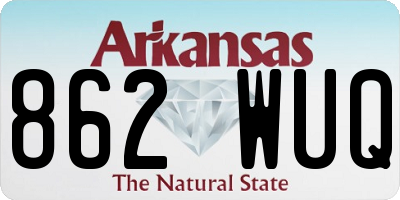 AR license plate 862WUQ