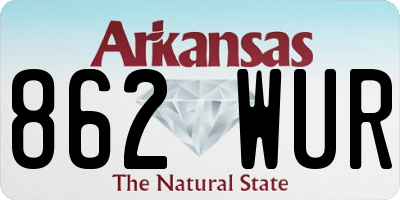 AR license plate 862WUR
