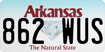 AR license plate 862WUS