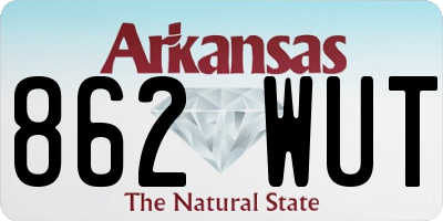 AR license plate 862WUT