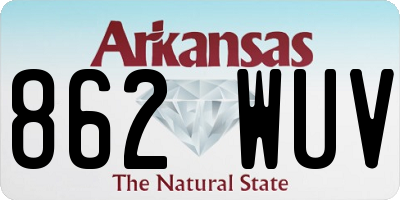 AR license plate 862WUV