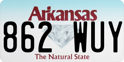 AR license plate 862WUY