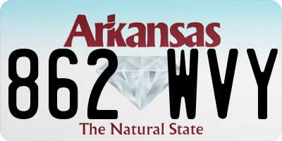 AR license plate 862WVY