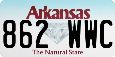 AR license plate 862WWC