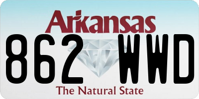 AR license plate 862WWD