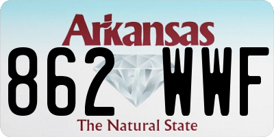 AR license plate 862WWF