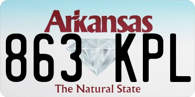 AR license plate 863KPL