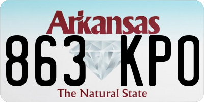 AR license plate 863KPO