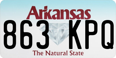 AR license plate 863KPQ